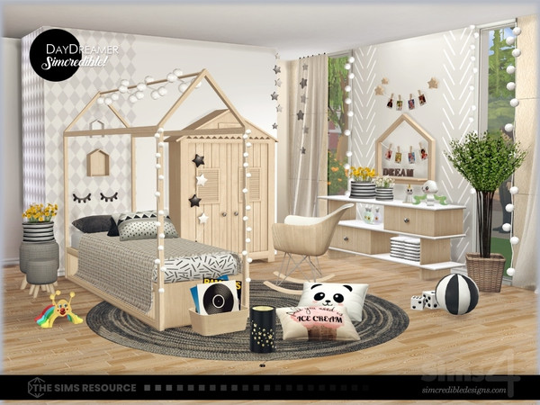 Sims 4 — Daydreamer bed kid house frame by SIMcredible! — by SIMcredibledesigns.com available exclusively at