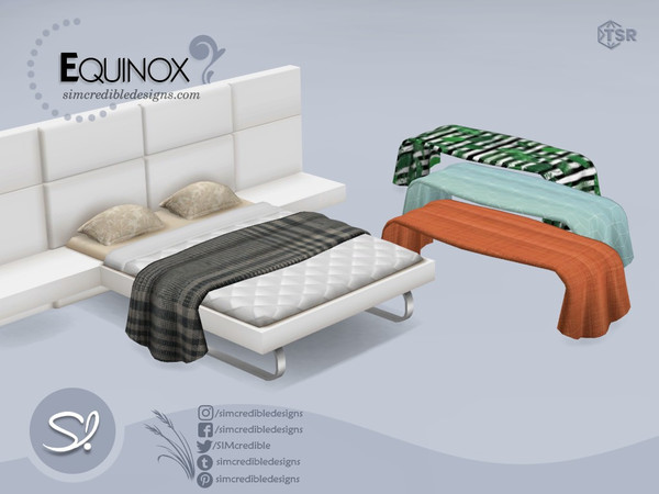 Sims 4 — Equinox Blanket by SIMcredible! — by SIMcredibledesigns.com available exclusively at TSR 8 colors variations