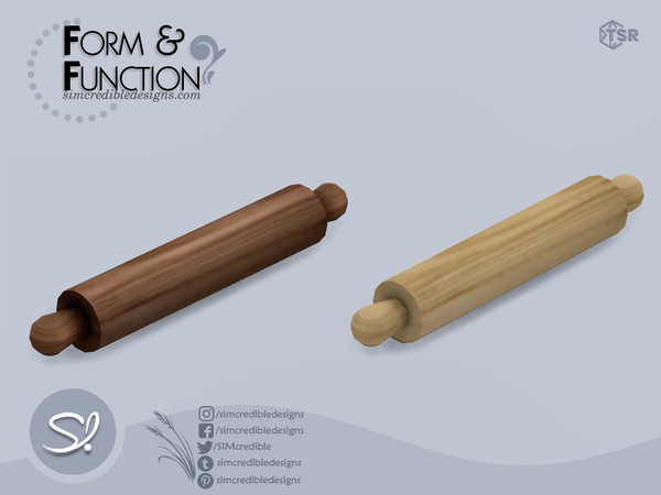 Sims 4 — Form and Function Rolling Pin by SIMcredible! — by SIMcredibledesigns.com available exclusively at TSR 2 colors