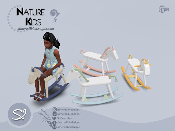 Sims 4 — Nature Kids Horse [chair] by SIMcredible! — by SIMcredibledesigns.com available exclusively at TSR 5 colors