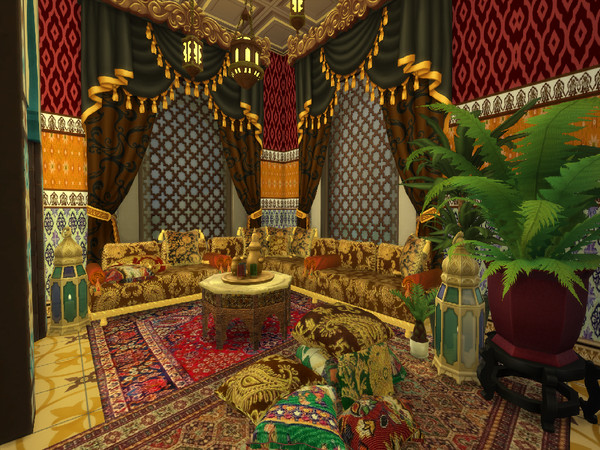 Sims 4 — Harem To The Max - Floor Pillows by Brade1210 — My first ever set of CC. These are all recolors, Ive created