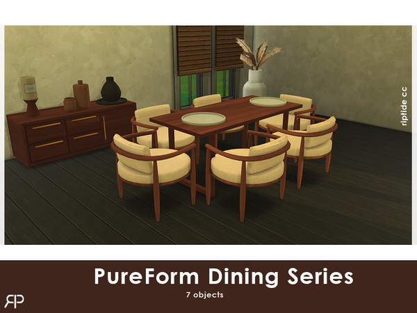 Sims 4 — RiptideCC-PureForm Dining Series Decorative Candle by Riptidecc — Discover the essence of modern simplicity with