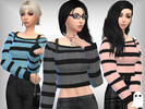 Sims 4 — Candle weather sweater by XxNikkibooxX — A cute crop top sweater for your sim's everyday, party and sleepwear!