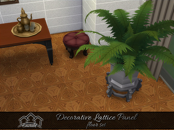 Sims 4 — Decorative Lattice Panel floor3 by Emerald — Enhance your space with Art Lattice Panel.(floor set)