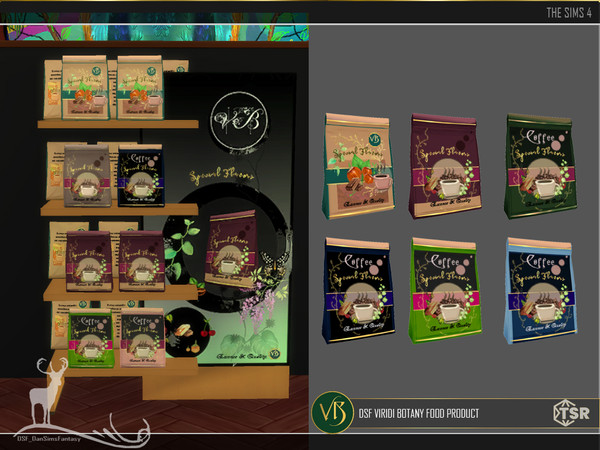 Sims 4 — DSF VIRIDI BOTANY Food product. by DanSimsFantasy — In this part you will have 7 decorative objects to decorate