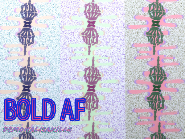 Sims 4 — BOLD AF by DemonaLisaKills — A very contemporary wallpaper for the sims that want to go there when decorating a