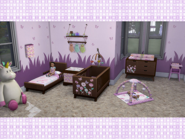 Sims 4 — Butterfly Night Light [chicchatter87] by chicchatter872 — Recolored Nursery Set in a Butterfly Theme with 5