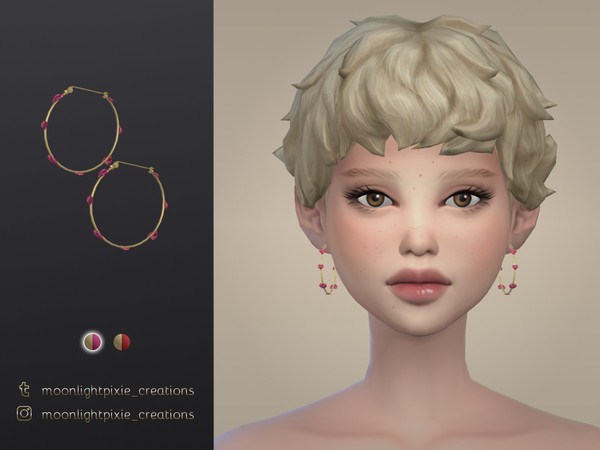 Sims 4 — Earrings N8 by moonlightpixie_ — Base game compatible, new mesh.