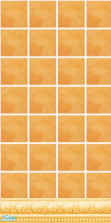 Sims 2 — marble wall set - Individual Item by skinflin — orange ruset stylish marble wall