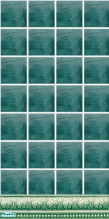 Sims 2 — marble wall set - Individual Item by skinflin — deep teal...stylish marble wall.. 