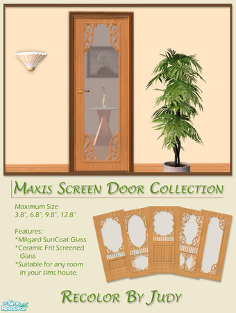 Sims 2 — Judy Maxis Screen Door - Brown4 by judyhugsnoopy — Another set of screen door for your starter house :) Recolor