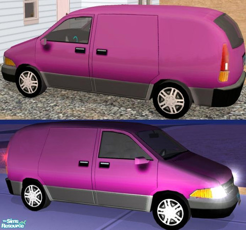 Sims 2 — Business Van - Violet Recolor by Dr Pixel — Violet Van Color option for your Business Van - can be used with any