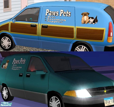 Sims 2 — Business Van - Pet Shop Logo by Dr Pixel — Pet Shop Logo for your Business Van - can be used on any van color