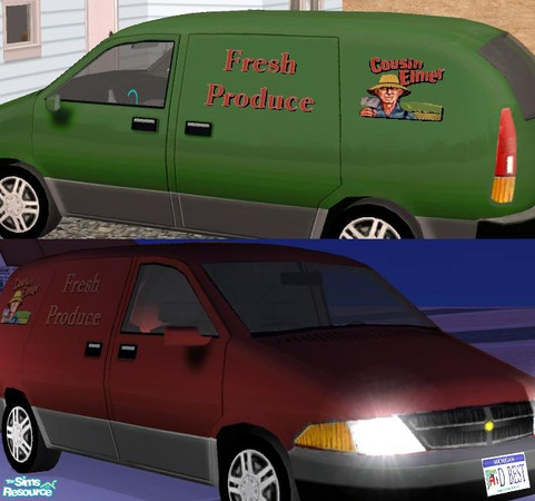 Sims 2 — Business Van - Produce Shop Logo by Dr Pixel — Produce Shop Logo for your Business Van - can be used on any van