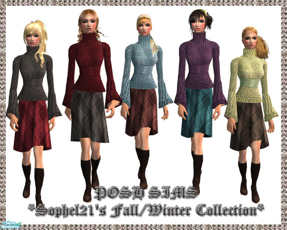 Sims 2 — Posh Sims Set 4 by Sophel21 — one of my sets for the FA Theme Week "Posh Sims". So posh up your sims