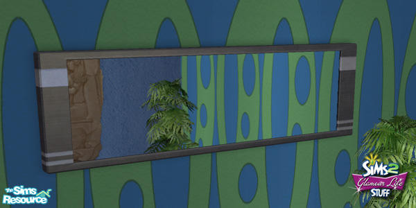 Sims 2 — Glamour Life Wall Mirror (RC2W) by NoFrills — Recolor of the WOOD FRAME of "Fancy Sycophancy Mirror"