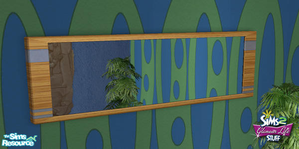 Sims 2 — Glamour Life Wall Mirror (RC1W) by NoFrills — Recolor of the WOOD FRAME of "Fancy Sycophancy Mirror"