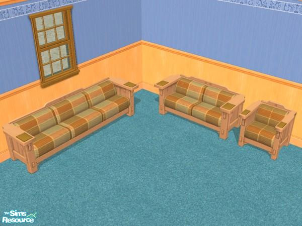 Sims 2 — Elora Spa Blue El Sol sofa by SimMonte — A recolor of the El Sol sofa - loveseat - chair in a Elora Spa Blue