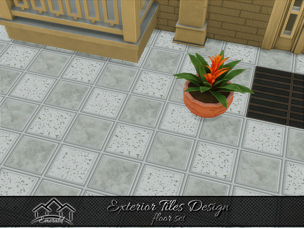Sims 4 — Exterior Tiles Design floor2 by Emerald — Check out at these exterior tiles design will last a lifetime and adds