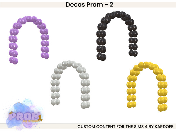 Sims 4 — kardofe_Decos Prom_Balloon arch 2 by kardofe — Second part of a set of decorations to set the scene for a