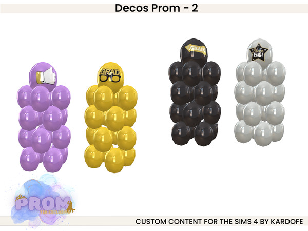 Sims 4 — kardofe_Decos Prom_Balloon column 2 by kardofe — Second part of a set of decorations to set the scene for a