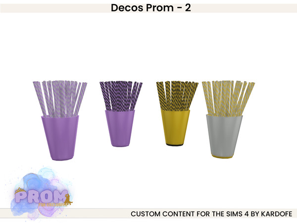 Sims 4 — kardofe_Decos Prom_Straws by kardofe — Second part of a set of decorations to set the scene for a beautiful