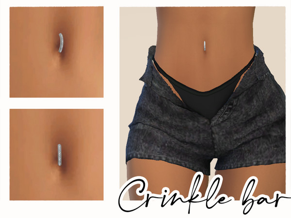 Sims 4 — ts4h  - crinkle belly piercing v1.package by thatsims4core — Dangly belly bar piercing that has two versions to