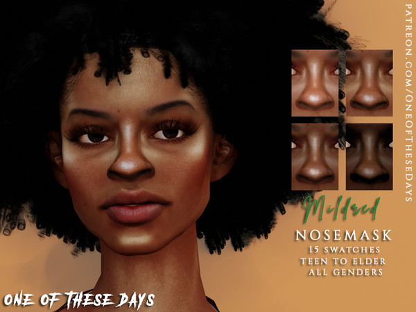 Sims 4 — Nosemask 06 - Mildred by OneOfTheseDays — 15 swatches