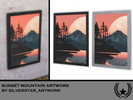 Sims 4 — Sunset Mountain Artwork by Silverstar_Artwork — Sunset Mountain Artwork By Silverstar_Artwork