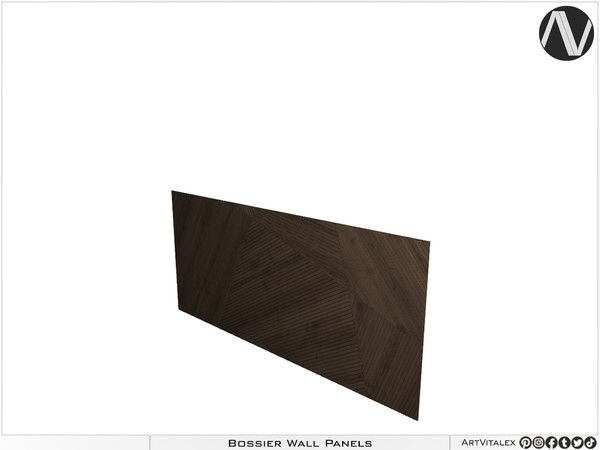 Sims 3 — Bossier Asymmetrical Directional Wall Panel Short by ArtVitalex — Decorative Collection All rights reserved -