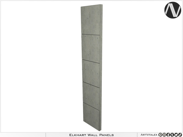 Sims 3 — Elkhart Flat Wall Panel Tall by ArtVitalex — Decorative Collection All rights reserved - Belong to 2024