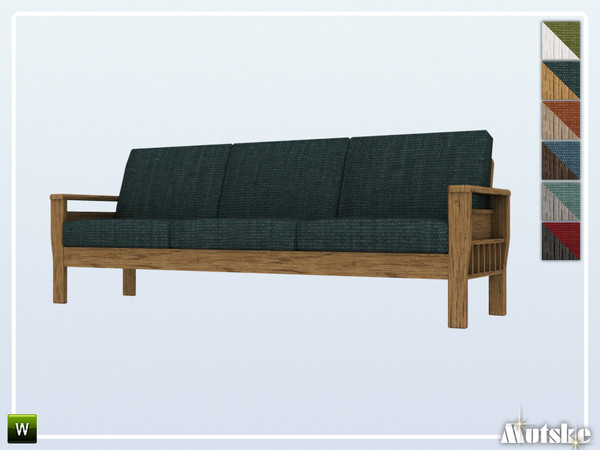 Sims 4 — Ashton Sofa by Mutske — Ashton Livingroom set with seating, surface and more, some have slots to put clutter on.