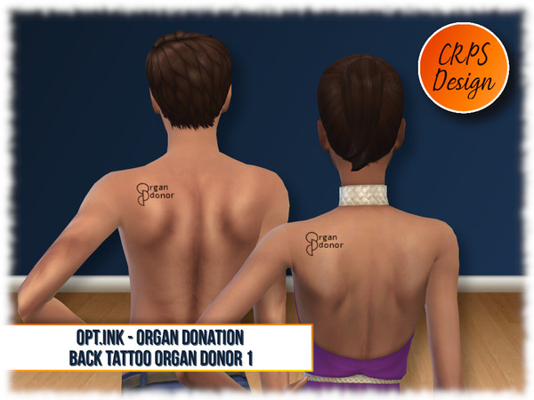 Sims 4 — OptInk Back tattoo set 3_Organ Donor 1 by Stephanie_Mey1991 — This set contains 4 designs of the official