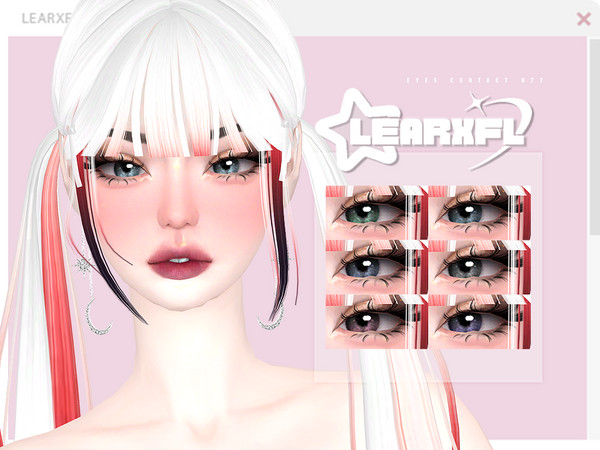Sims 4 — [Learxfl] Eye Contacts N22 by Learxfl — Eyes N22 , 10 swatches , HQ and BGC . Standalone item with thumbnail.