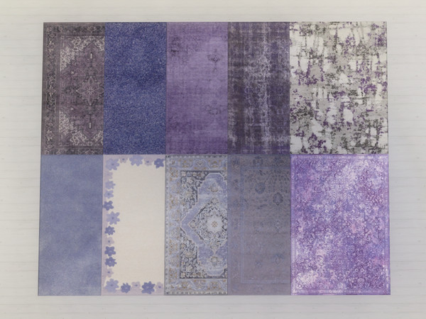 Sims 4 — Purple Rug Collection by SimileBuilds — 30 Swatches - Maxis Recolors by SimileBuilds