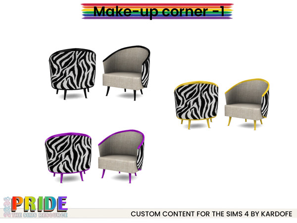 Sims 4 — kardofe_Make-up corner_LivingChair by kardofe — First part of a three-part series of furniture and decorative