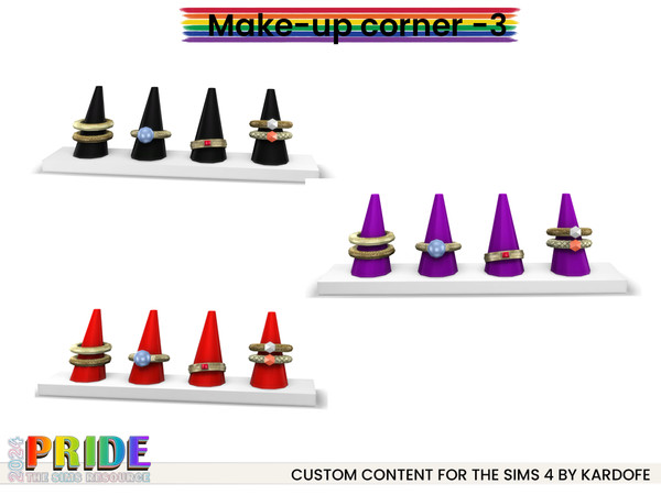 Sims 4 — kardofe_Make-up corner_Rings by kardofe — Part three of a three-part series of furniture and decorative objects