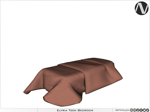Sims 3 — Elyria Bed Blanket by ArtVitalex — Bedroom Collection All rights reserved - Belong to 2024 ArtVitalex@TSR -