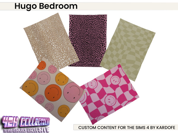 Sims 4 — kardofe_Hugo Bedroom_Rug by kardofe — Stylish and nostalgic bedroom.