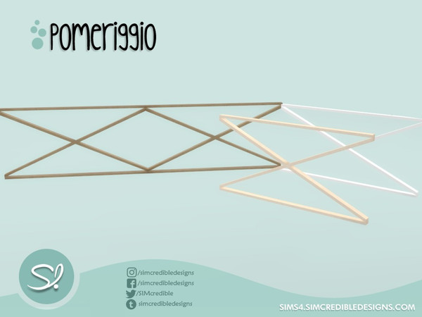 Sims 4 — Pomeriggio decor fence by SIMcredible! — by SIMcredibledesigns.com available at TSR 3 colors variations