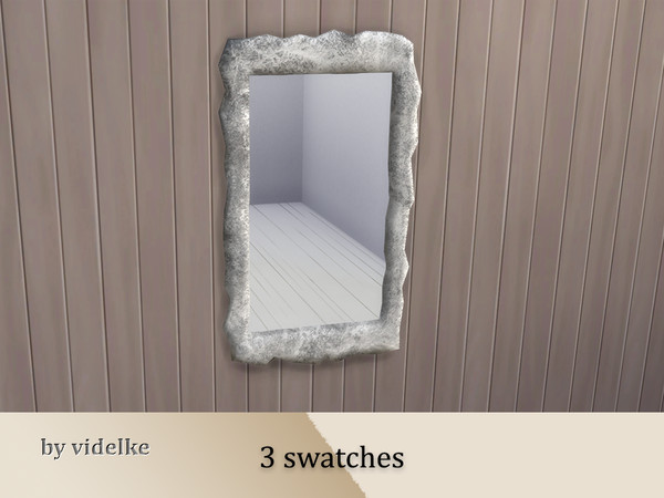 Sims 4 — Rocky Mirror by videlke2 — A modern-styled bathroom, combined with natural materials. The set contains: Bathtub