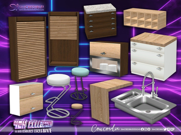 Sims 4 — Concordia Table High [ Cottage Living ] by SIMcredible! — Back in 2003 when we started to create for the sims,
