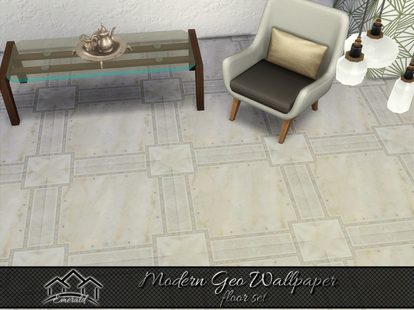 Sims 4 — Modern Geo Wallpaper floor4 by Emerald — Will add eye-catching dimension and charm to any room in your