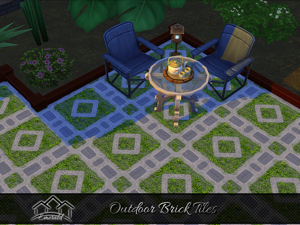 Sims 4 — Outdoor Brick Tiles3 by Emerald — Let's create feeling of home with unique outdoor brick tiles.