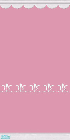 Sims 2 — Bubble Buddies Pink Wall by HeartSpirit — A pretty pink and white wall to match the Bubble Buddies Bedroom Set