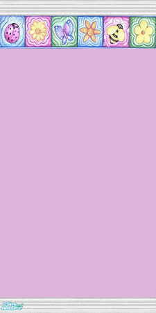 Sims 2 — PT Spring Time Walls - Pink by Primetime024 — Beautiful pink wall with a spring time bug border.