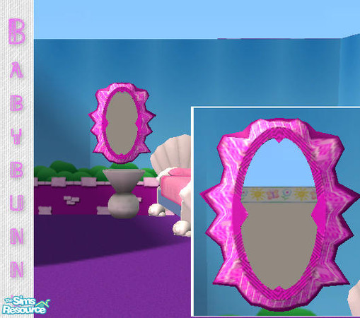 Sims 2 — Teenager Mirror Recolor by Babybunny — Color Pink for Mirror made by me.