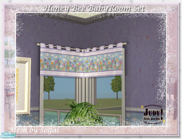 Sims 2 — Judy HoneyBeeBaby - EasterCurtain Purple by judyhugsnoopy — Another recolor set for you lovely baby :) Please