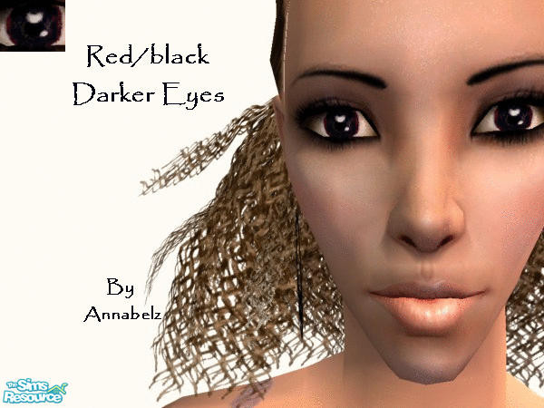 Sims 2 — Darker Eyes: Red/black by Annabelz — A darker eye set for those darker sims Colour: Black with a hint of red.