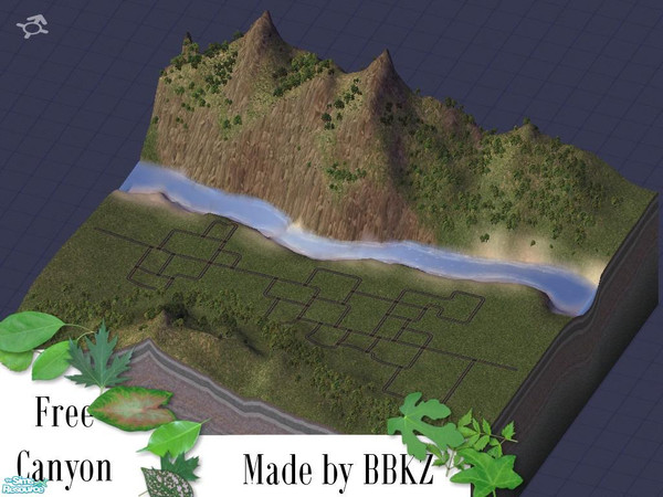 Sims 2 — Free Canyon by BBKZ — Works in all EPs :-) Enjoy and rate it, please :-)